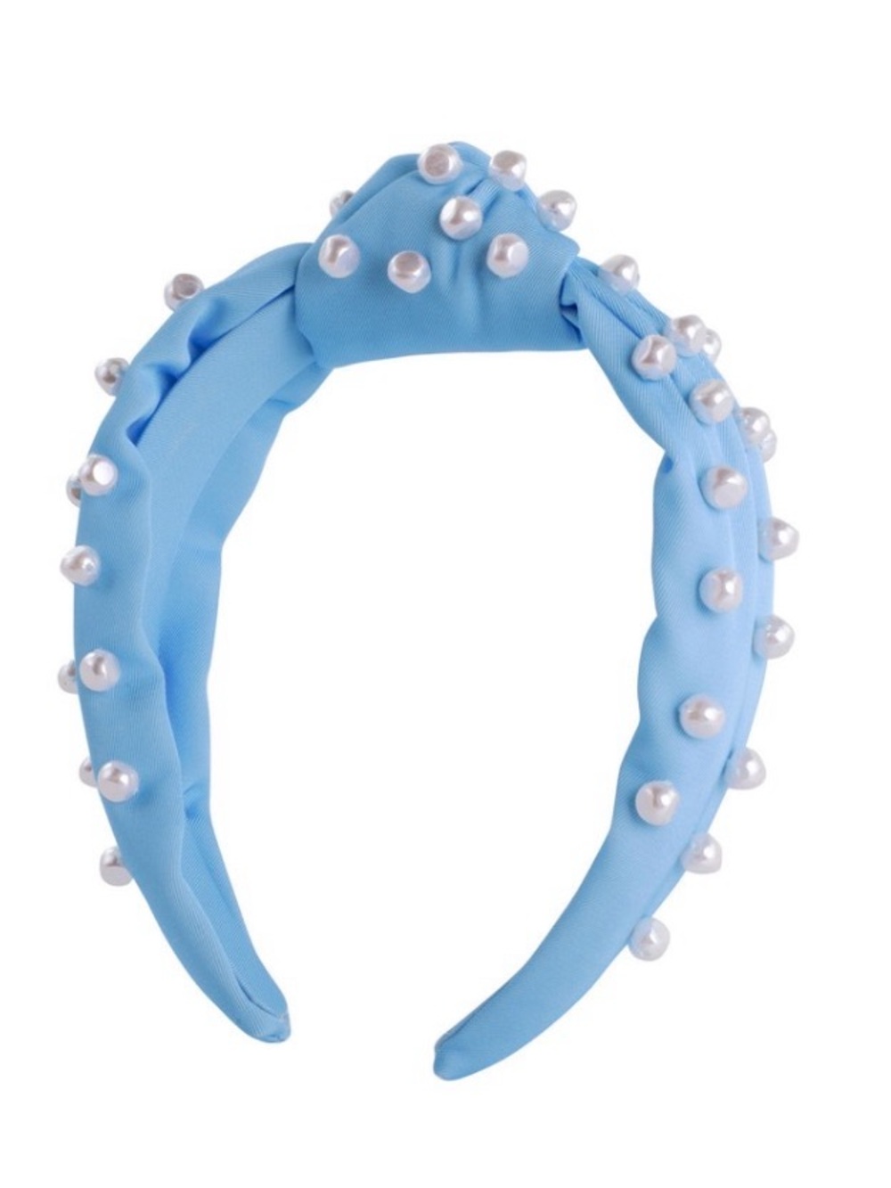 Lilly Pulitzer NWT Pearl Embellished Slim Knot Headband Hydra Blue